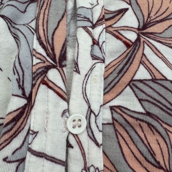 Free People Keepin' On Top Blouse Oversized Floral Cropped Ivory Size Small Boho - Picture 9 of 9